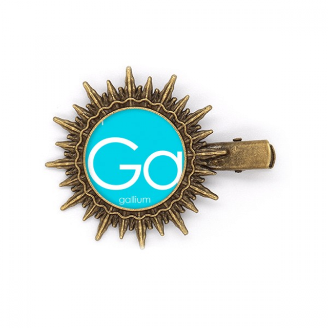 Chestry Elements Period Table Poor Metals Gallium Ga Hairpin Sun Headwear Retro Metal Clips Pin