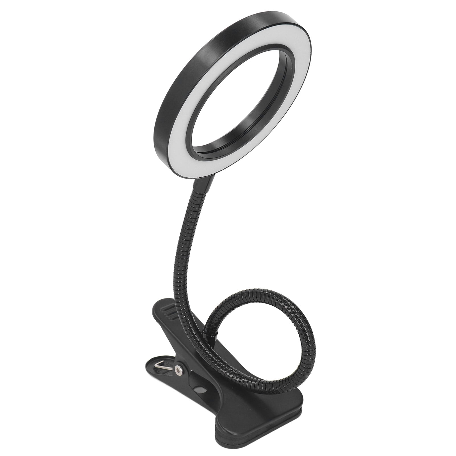 Rewera Clip On LED Ring Light 3 Color 10 Brightness Flexible Gooseneck USB Powered LED Desk Lamp with Remote Control