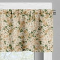 thumbnail image 5 of Ambesonne Floral Valance & Curtain, Cosmos Flowers Olives Leaves, 55"x45", Almond and Fern Green, 5 of 7