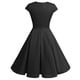 thumbnail image 3 of Vestido de cóctel retro vintage de los años 50 con falda plisada y escote en V estilo rockabilly, 3 of 6