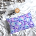 thumbnail image 3 of Salouo Blue Skull Daisy Pattern Pillow Cases,1PC Pillow Covers with Envelope Closure Decorative Pillow Case for Bed Couch,Pillows Not Included-20"x30", 3 of 6
