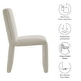 thumbnail image 2 of Modway Emory Slub Weave Fabric Upholstered Dining Side Chair in Salt, 2 of 9