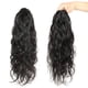 thumbnail image 1 of Extensiones de cola de caballo con Clip de garra, postizo ondulado de 12 ", cola de caballo corta de una pieza para mujeres, cabello humano ondulado negro Natural, 1 of 5