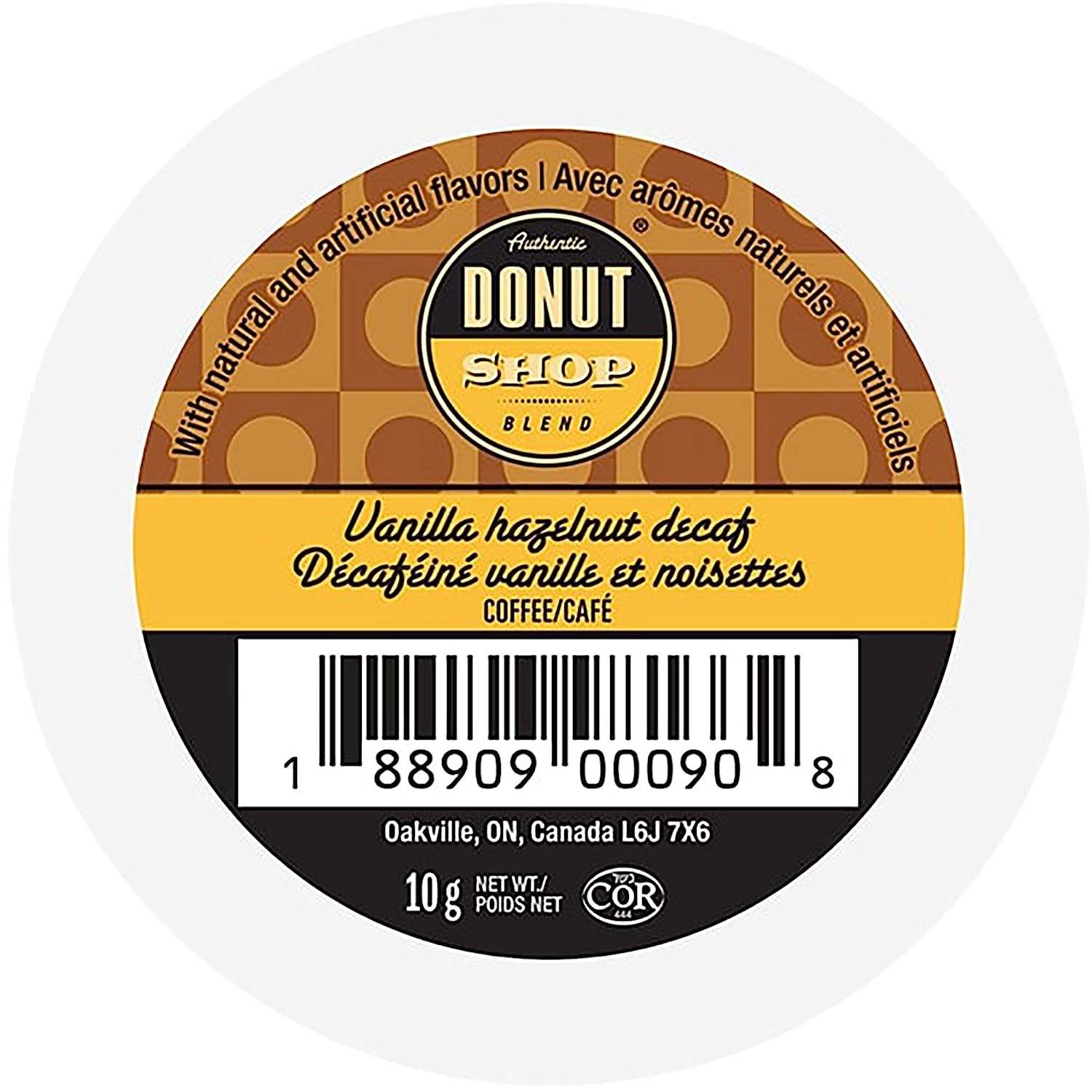 Authentic Donut Shop Blend Flavored Coffee Pods, Vanilla Hazelnut Decaf Coffee in Single Serve Cups, 24 Count Per Box, 2 Boxes
