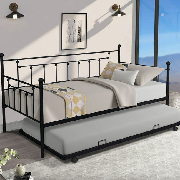 Yofe Twin Size Daybed With Trundle, Can You Put A Trundle Under Queen Size Bed