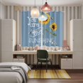 thumbnail image 6 of Curtains 63 Inch Length 2 Panels, Sunflowers Grommets Window Treatment Curtain, Modern Bee You Are My Sunshine Blue Thermal Curtains Drapes for Living Room/Bathroom, 6 of 9