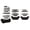 Silver, variant on NIBOLOG 3Pcs Non-slip Car Pedals Set - Accelerator Brake Footrests