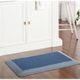 thumbnail image 3 of MARTHA STEWART Mira Modern Heathered Solid Anti-Fatigue Air-Infused Kitchen Mat, Navy Blue, 19.6"x39", 3 of 8