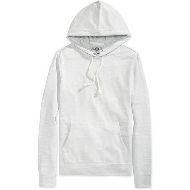 American Rag - Sudadera con capucha para hombre con cordón jacquard, color blanco, pequeño American Rag Sudadera
