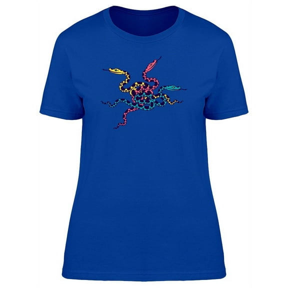 Colorful Snakes Doodles T-Shirt Women -Image by Shutterstock, Female Large