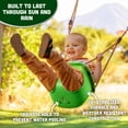 thumbnail image 5 of Acorn Adventures Toddler Swing Seat – Baby Bucket Swing for Outdoor Backyard & Porch, Adjustable Ropes, Easy Install, Weather-Resistant HDPE - Green, 5 of 7