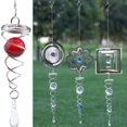 thumbnail image 3 of Ornamento del hogar de la yarda cristalina del hilandero del viento del jardín de la ejecución del metal rojo Sunnimix Spinner de viento Crystal Twisters, 3 of 8
