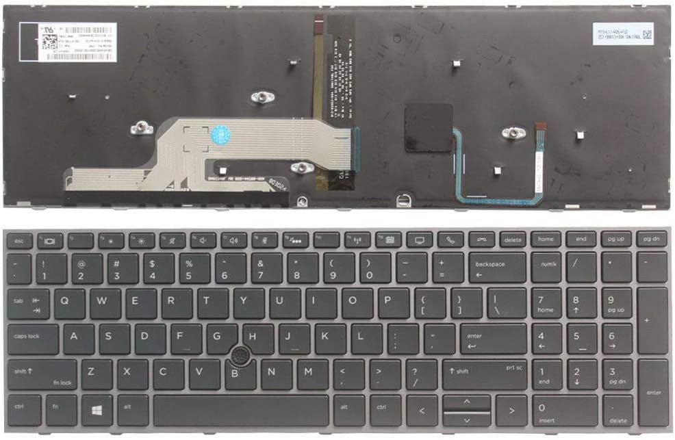 New US Black Backlit English Laptop Keyboard Replacement for HP ZBook