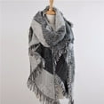 thumbnail image 5 of Geometric Pattern Womens & Mens Wool Blend Plaid Wrap Winter Warm Fleece Scarf Shawl Scarf, 5 of 5