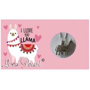 PUKA CREATIONS Love Pearl I LLOVE YOU LLAMA Necklace Kit, Simulated Pearl in an Oyster