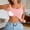 Pink, variant on Camisoles & Tanks Tank Top with Built-In Bras Lace Spaghetti Strap Casual Padded Sleeveless Ribbed Shirt for Year-Round Comfort