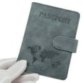 thumbnail image 3 of Unique Bargains 1 Pc Passport Holder Magnetic Clasp Design Passport Sleeve Dark Gray, 3 of 5