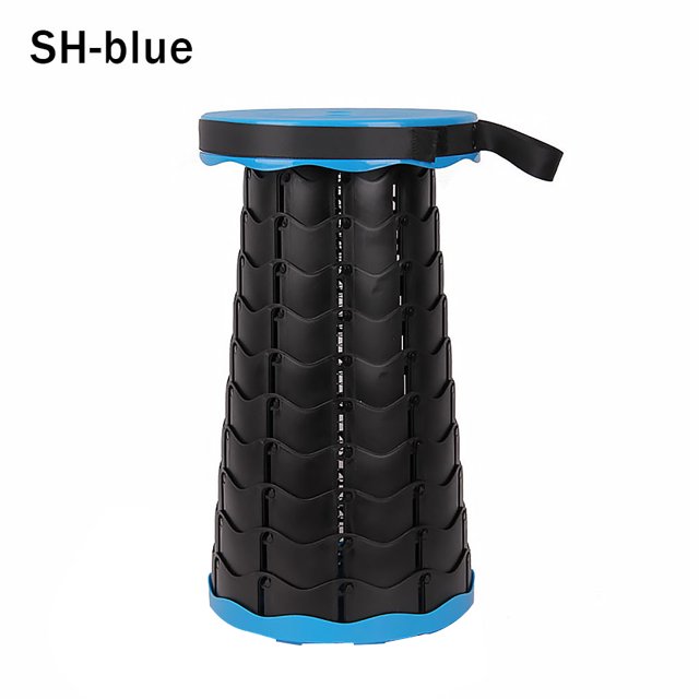 Silla telescópica ajustable de plástico plegable portátil para acampar, para pescar, acampar, viajar seitruly HA002312-03