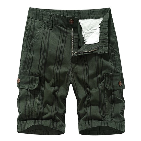 IROINNID Savings Cargo Shorts for Men Plus Size Cargo Shorts Multi-Pockets Relaxed Summer Beach Shorts Pants,Olive Green