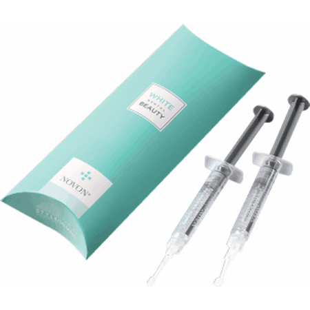 White Dental Beauty Teeth Whitening Gel Syringe Refill' 2 syringes of 3 ml gel. Powered by Novon Technology (10% Carbamide Peroxide)
