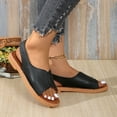 thumbnail image 4 of Mepaouo Women's Slingback Flat Sandals Open Toe Summer Beach Walking Shoes Cork Footbed Slip on Slides, 4 of 8