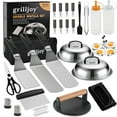 thumbnail image 1 of Kit de accesorios para plancha grilljoy de 38 piezas con prensa para hamburguesas, 1 of 7