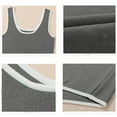thumbnail image 5 of Quinlirra women's sleeveless tops plus size Womens Solid Contrasting Colors Refreshing Wicking Tank Tops Summer Sleeveless Scoop Neck Ribbed Knit Color Block Basic Slim Fitted Cami Tee Shirts, 5 of 5