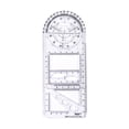 thumbnail image 1 of Under 10 Ruler Multifunctional Geometric Ruler Drawing Ruler Geometric Drawing Template Measuring Tool Plastic Draft Ruler for School Office Supplies, 1 of 1