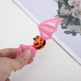 thumbnail image 4 of Unique Bargains 1 Pc Hair Clip Halloween Bat Wing Pumpkin Hair Clips for Women Pink, 4 of 5