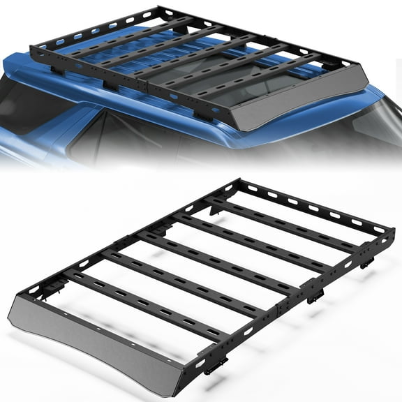 POFENZE For 2020-2025 Ford Explorer Roof Rack Heavy Duty 69" Roof Rack for Ford Explorer 800LB Capacity Cargo Basket Carrier for Camping, Overlanding, Road Trip