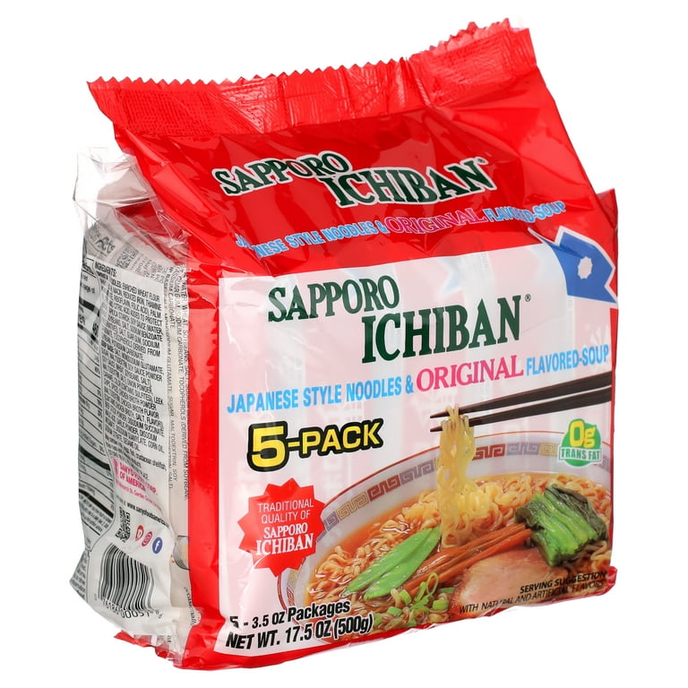  Sapporo Ichiban Instant Noodle Bag, Beef, 3.5 oz : Grocery &  Gourmet Food