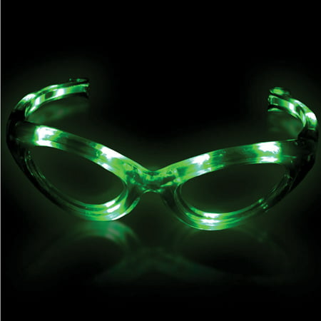 Supreme Light Up Blinking Sunglasses LED Glasses, Green, One Size