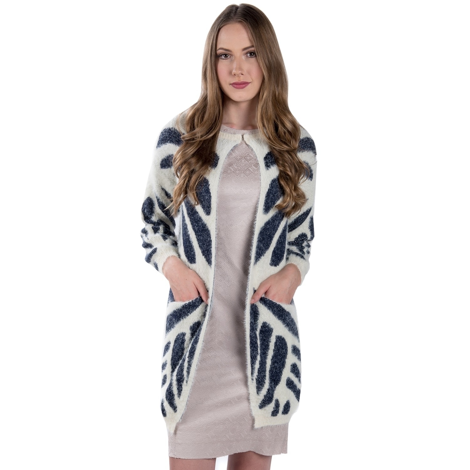 Women's Knit Plaid Cardigan