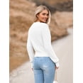 thumbnail image 4 of Zeagoo Women' Fall Crewneck Cropped Sweater Trendy Long Sleeve Ribbed Knit Pullover Jumper Tops, 4 of 6