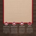 thumbnail image 5 of Linon Empire Machine Tufted Wool 8'x11' Rug in Sisal and Red, 5 of 5
