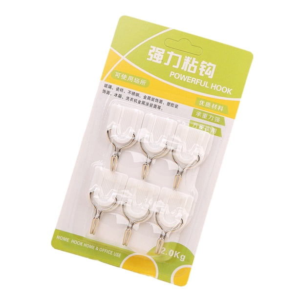 Matsuzay Colgador de 6 piezas, ganchos de pared, ropa decorativa, decoración montada autoadhesiva, suministros para el hogar para el baño y el Juegos de accesorios de baño 6 pièces