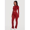 thumbnail image 3 of Women's Ribbed Cropped Zip Front Active Jacket, 3 of 4