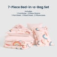 thumbnail image 4 of Sleep Zone Full/Queen Kids Bedding Comforter Set, 7 Piece Girl Cute Durable Children Bed in a Bag, Pastel Unicorn, 4 of 8