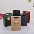 thumbnail image 2 of Nvzi-a gift, gift box packaging bag, vintage kraft paper gift bag, (medium, black), 2 of 2