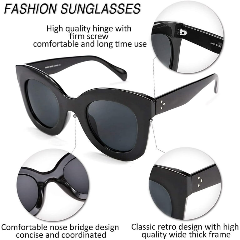 Brand Design Womens Sunglasses Popular Fashion Big Frame Square White Sun  Glasses UV Protection Top Metal Stripes Ladies Eyewear - AliExpress