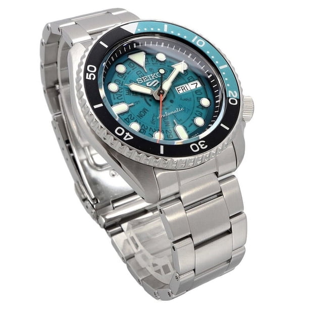 Seiko 5 Sports SRPJ45 Divers Automatic Teal Dial Men's Watch