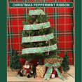thumbnail image 5 of 2 Rolls Wired Christmas Ribbon (Green Background), 2.5" Wide Mint Christmas Ribbon Decorative Christmas Ribbon for Tree Crafts Wreaths Bows Gift Wrapping, 5 of 5
