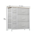 thumbnail image 3 of Dextrus Chest of Fabric 7 Drawers Dresser Storage Organizer Furniture Home Office, Light Gray, 3 of 7
