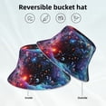 thumbnail image 3 of Kll Outer Space Floating Numbers And Letters Bucket Hat for Women Men Packable Travel Beach Sun Hat Outdoor Rave Accessories Reflective Fisherman Cap, 3 of 6