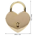 thumbnail image 4 of Riousery Vintage Heart Shape Metal Padlock Imitation Gold Key Lock for Jewelry Box Luggage Household Craft Supplies 1.8 x 2.3 inches / 45 x 59 mm, 4 of 9
