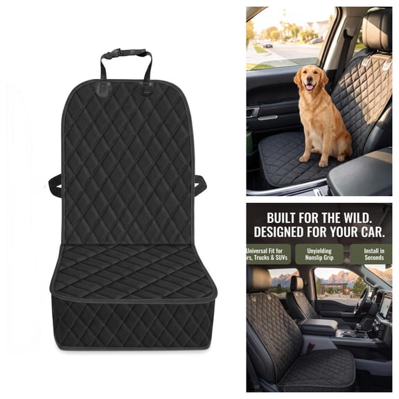 Dog Seat Cover for Cars - 2 Pack Waterproof Front Seat Protector with Non-Slip Backing for Trucks and SUVs