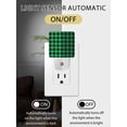 thumbnail image 2 of Night Lights Auto Sensor Green Black Check Plaid Plug-in LED Nightlights Lamp Dusk to Dawn for Living Room, Bedroom, Bathroom, Hallway, Stairways Home Wall Decor, Farmhouse Style Night Light, 2 of 9