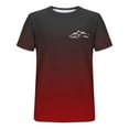 thumbnail image 2 of T-shirts Dégradé Montagne pour Femmes 2026 Été Décontracté Manches Courtes Col Rond T-Shirts Graphiques Randonnée Camping Hauts, 2 of 3
