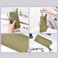 thumbnail image 6 of Portable Glasses Pouch, Faux Leather Sunglasses Case with Key Ring, Soft Eyeglass Holder Sleeve, Hanging Eyewear Organizer for Travel, Work, and Everyday Use, 6 of 6