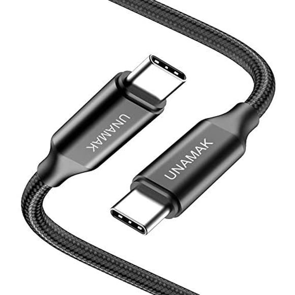 UNAMAK USB C to USB C Cable 6.6FT (60W 20V/3A) Compatible with iPad Pro 2020 2018, MacBook, MacBook Pro, Pixel, Samsung